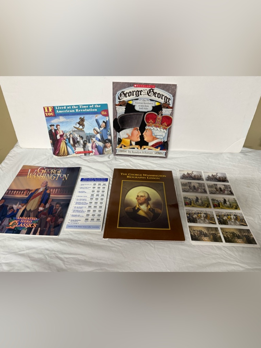 Classroom Teaching George Washington and The American Revolution Lot Of Books